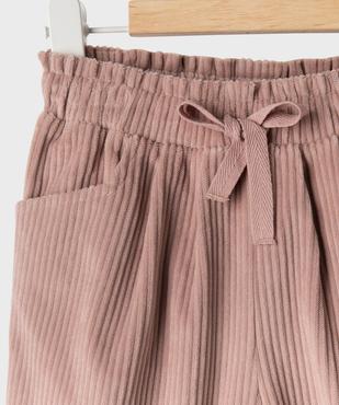 Pantalon barrel en maille côtelée bébé fille vue2 - GEMO(BEBE DEBT) - GEMO