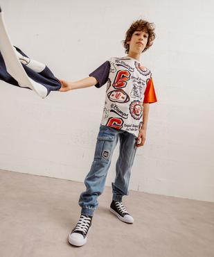 Jean cargo délavé à taille élastique garçon - Camps United vue5 - CAMPS GEMO FOR GOOD - GEMO