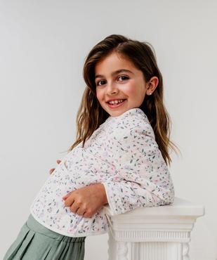 Veste en gaze de coton à motifs fleuris fille vue5 - GEMO 4G FILLE - GEMO