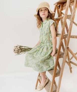 Jupe longue à motifs fleuris fille vue6 - GEMO (ENFANT) - GEMO