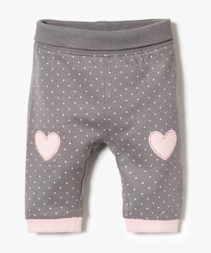 Legging à pois avec genouillères cœur vue1 - GEMO(BB COUCHE) - GEMO