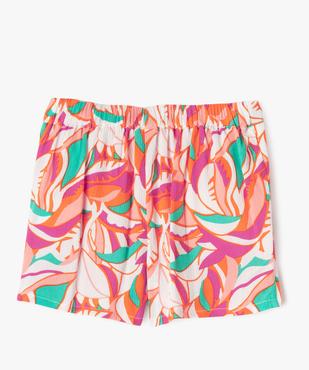 Short ample en viscose froissée fille vue4 - GEMO 4G FILLE - GEMO
