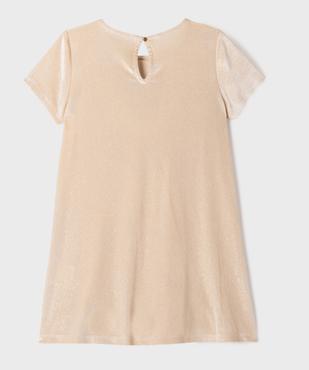 Robe de cérémonie en velours pailleté fille vue3 - GEMO (ENFANT) - GEMO