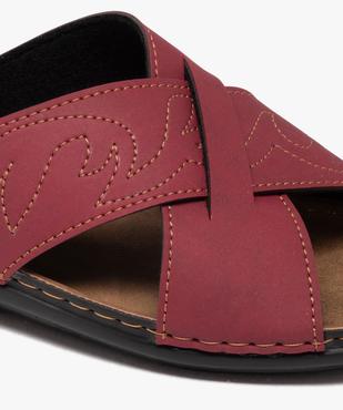 Mules femme confort à larges brides croisées et détails surpiqués vue6 - GEMO (CONFORT) - GEMO