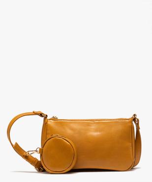 Sac besace femme texturé avec petit porte-monnaie vue1 - GEMO (ACCESS) - GEMO