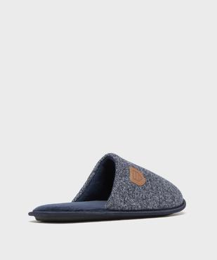 Chaussons mules en textile chiné et doublure velours homme vue4 - GEMO(HOMWR HOM) - GEMO