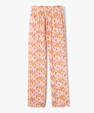 Pantalon fille imprimé coupe ample - LuluCastagnette vue4 - LULUCASTAGNETTE - GEMO
