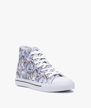 Baskets femme en toile imprimée tige montante vue2 - GEMO 4G FEMME - GEMO