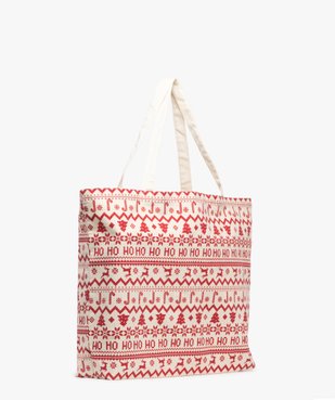 Tote bag à motifs de Noël vue2 - GEMO (ACCESS) - GEMO
