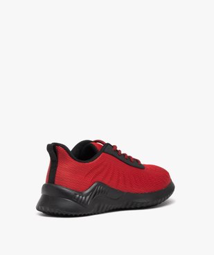 Baskets garçon unies en mesh avec reliefs vue4 - GEMO (ENFANT) - GEMO