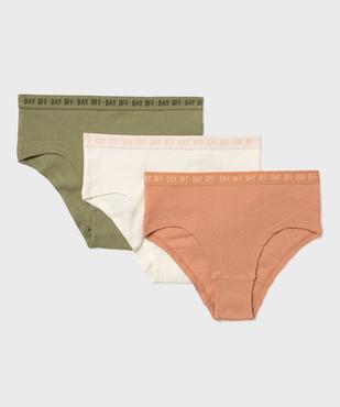 Shorty en maille côtelée en coton stretch fille (lot de 3) vue1 - GEMO 4G FILLE - GEMO