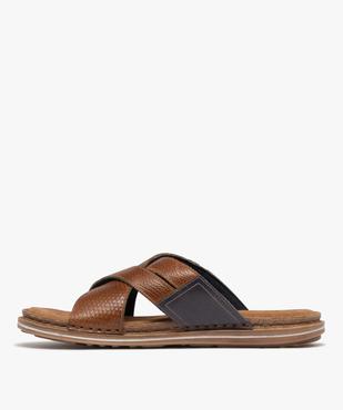 Sandales mules confort avec brides en cuir homme vue4 - G'FLEX - GEMO
