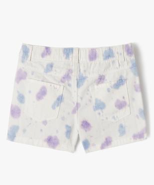 Short en coton à motifs tachetés fille vue3 - GEMO 4G FILLE - GEMO