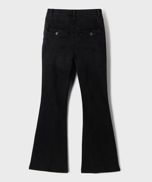 Jean flare en denim extensible délavé fille vue4 - GEMO (JUNIOR) - GEMO
