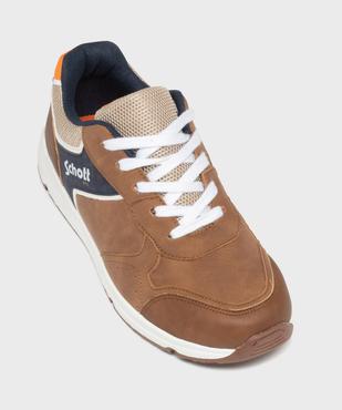 Baskets basses retro running à lacets garçon - Schott vue5 - SCHOTT - GEMO