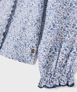 Chemise à motifs fleuris et col victorien fille - LuluCastagnette vue2 - LULUCASTAGNETTE - GEMO