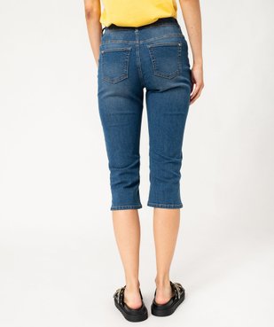 Pantacourt femme en toile denim extensible vue9 - GEMO 4G FEMME - GEMO