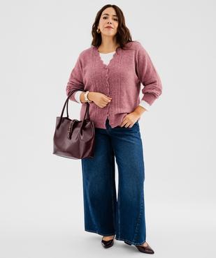 Gilet ajouré femme grande taille vue4 - GEMO 4G GT - GEMO