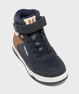 Baskets montantes multimatières fermeture scratch garçon - Hobiz vue5 - HOBIZ - GEMO