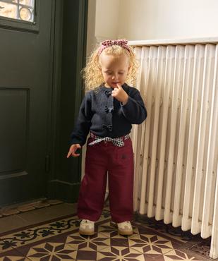 Gilet avec petits noeuds sur l’avant bébé fille - LuluCastagnette vue4 - LULU CASTAGNETTE G4G D - GEMO