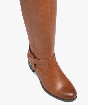 Bottes femme unies style cavalières à double zip vue5 - GEMO (CASUAL) - GEMO