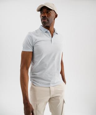 Polo manches courtes à fines rayures homme vue3 - GEMO (HOMME) - GEMO