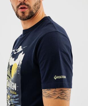 Tee-shirt manches courtes en coton imprimé homme - Roadsign vue4 - ROADSIGN G4G - GEMO