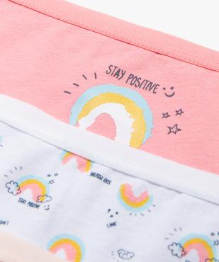 Shorty coton stretch imprimé licorne fille (lot de 3) vue5 - GEMO 4G FILLE - GEMO