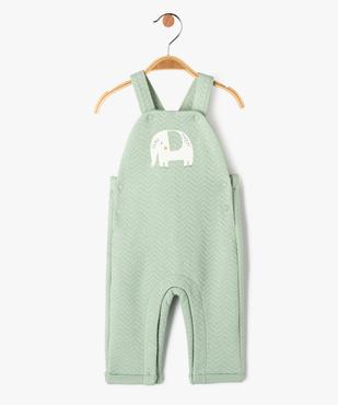 Salopette en molleton texturé et imprimé bébé vue1 - GEMO(BB COUCHE) - GEMO