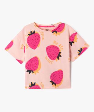Tee-shirt oversize à larges motifs fille vue10 - GEMO 4G FILLE - GEMO
