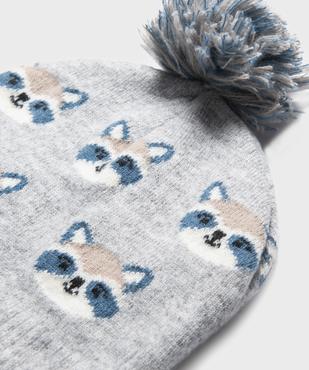 Bonnet épais à pompon et motif raton laveur bébé vue2 - GEMO(BEBE DEBT) - GEMO