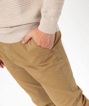 Pantalon chino en coton stretch coupe Slim homme vue2 - GEMO 4G HOMME - GEMO