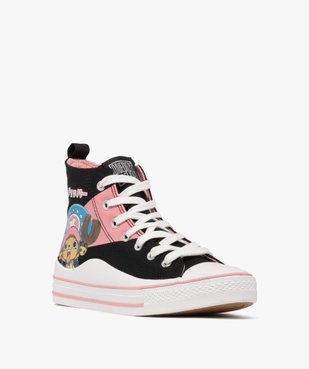 Baskets femme en toile montantes à semelle épaisse avec liseré coloré - One Piece vue3 - ONE PIECE - GEMO