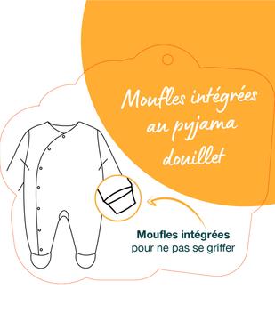 Ensemble 2 pièces bébé body et pyjama avec moufles intégrées vue2 - GEMO 4G BEBE - GEMO