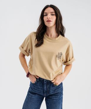 Haut de pyjama avec motif poitrine et dos mixte vue5 - GEMO 4G FEMME - GEMO