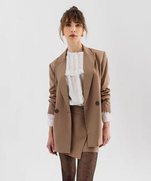Veste blazer coupe oversize fermeture croisée femme vue2 - GEMO(FEMME PAP) - GEMO