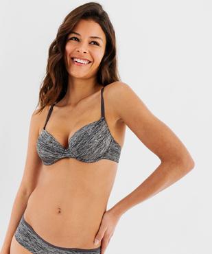 Soutien-gorge corbeille à armatures et bonnets moulés en microfibre vue1 - GEMO 4G FEMME - GEMO