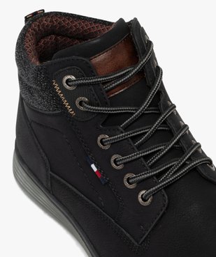 Baskets homme mid-cut casual  avec col moussé en maille vue7 - URBAN STEPS - GEMO