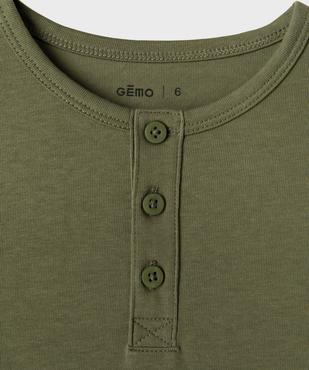 Tee-shirt manches longues en coton résistant garçon vue2 - GEMO 4G GARCON - GEMO