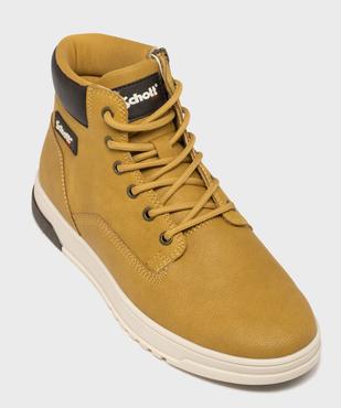 Boots homme à lacets ronds, zip et semelle sportswear - Schott vue5 - SCHOTT - GEMO