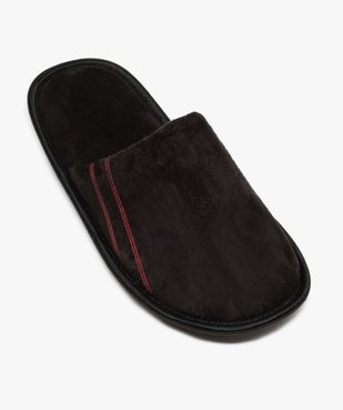 Chaussons homme mules plates en velours ras uni vue5 - GEMO(HOMWR HOM) - GEMO