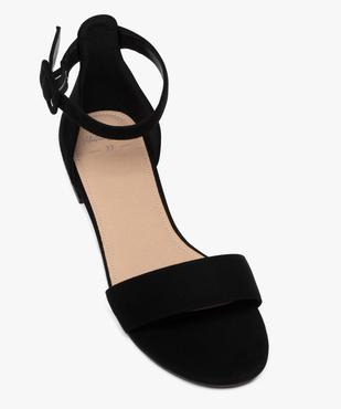 Sandales en velours à petit talon plat et bride à boucle femme vue5 - VALENTINA BALDA - GEMO