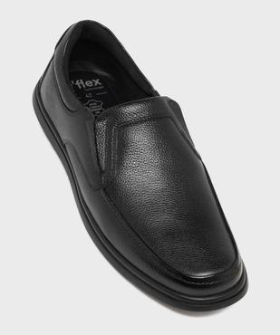 Mocassin slip-on confort dessus cuir homme - G'Flex vue5 - G'FLEX - GEMO