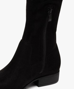 Bottes fille unies en suédine avec tige souple vue6 - GEMO (ENFANT) - GEMO