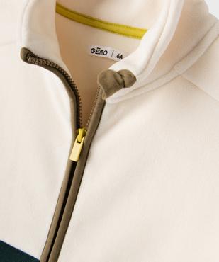 Sweat zippé à col montant en velours garçon vue2 - GEMO (ENFANT) - GEMO
