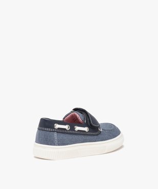 Chaussures bateau garçon en toile denim avec scratch vue5 - GEMO 4G GARCON - GEMO