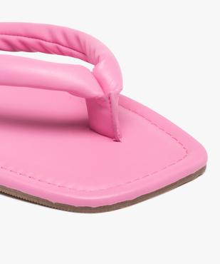 Sandales femme à entre-doigts uni matelassé vue6 - GEMO (CASUAL) - GEMO
