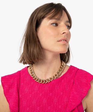 Débardeur femme ajouré avec volants sur les épaules vue2 - GEMO(FEMME PAP) - GEMO