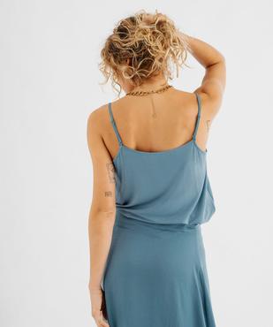 Débardeur à fines bretelles bi-matières femme  vue3 - GEMO(FEMME PAP) - GEMO