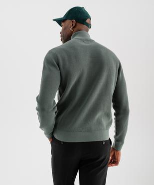 Pull en coton à col camionneur homme vue3 - GEMO (HOMME) - GEMO